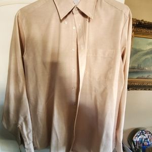 John Ashford button down shirt, size xlt, beige